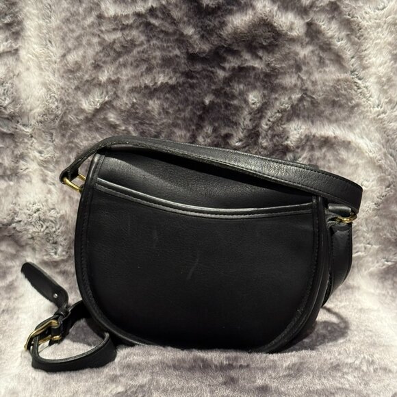 Delightful 90's Vintage Coach Cross-body bag (9981) in black - Picture 5 of 8